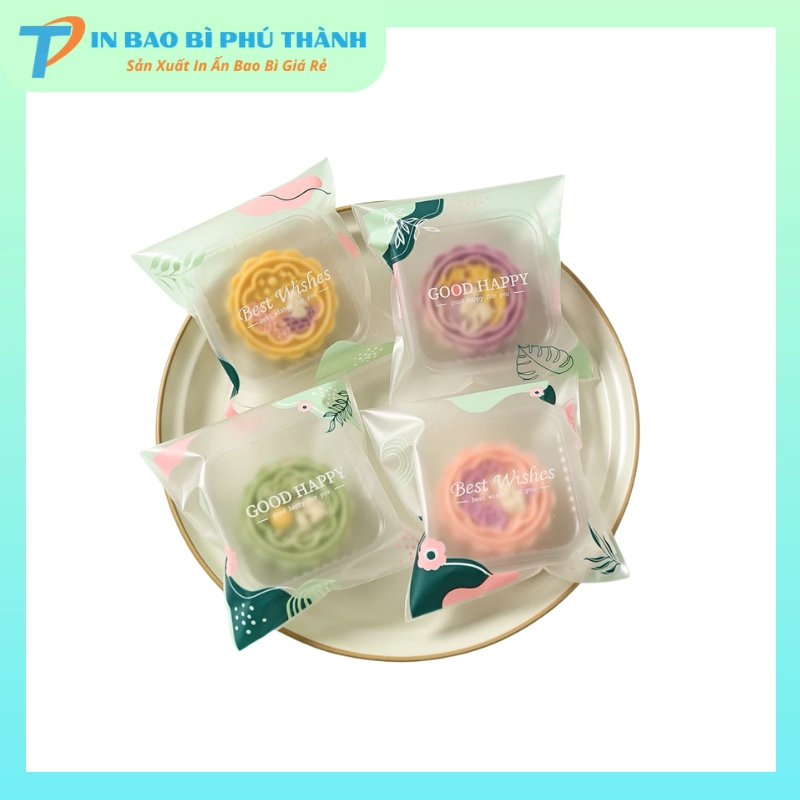 Bao bì bánh trung thu nhân ngọt đơn giản
