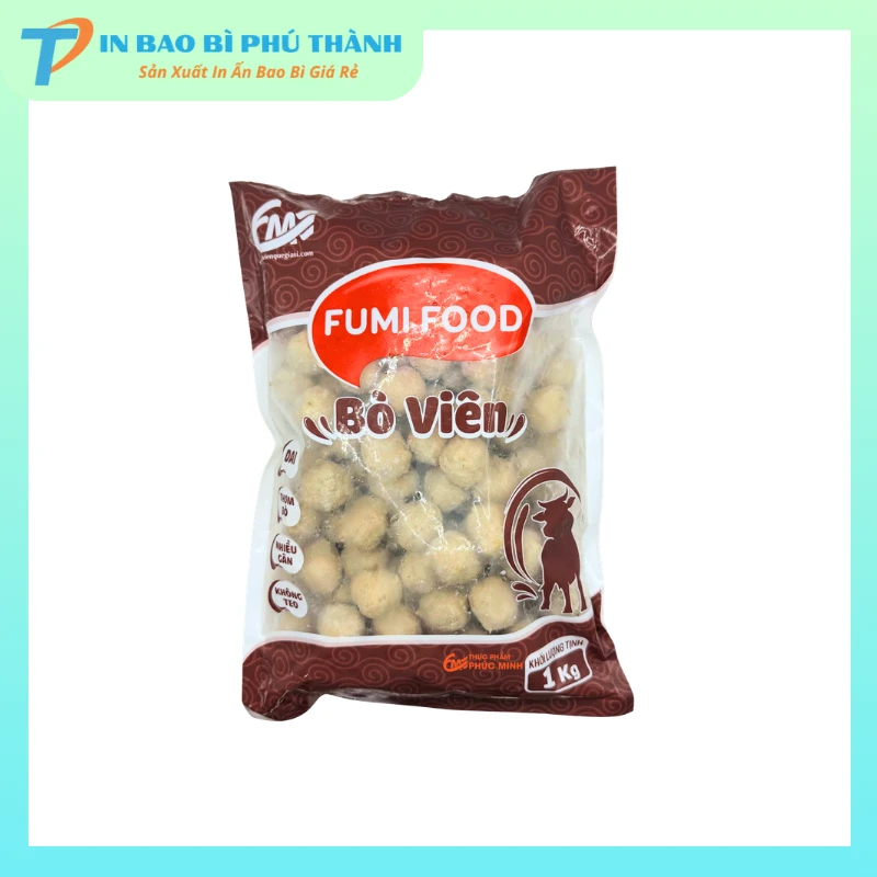 Bao bì bò viên ép 3 biên có một mặt trong