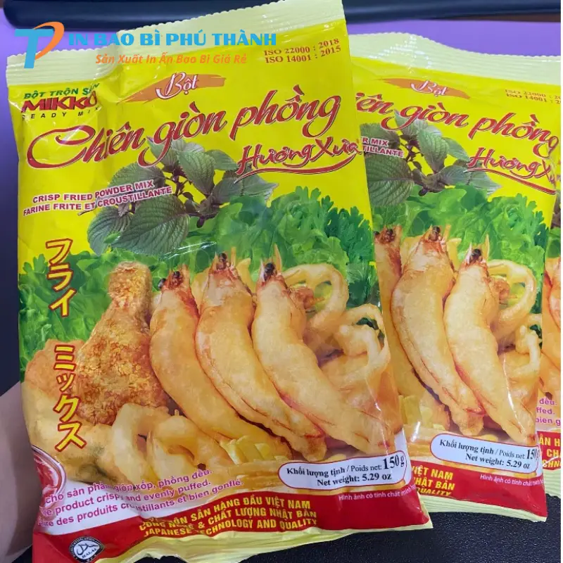 Bao bì bột chiên giòn in ấn theo yêu cầu