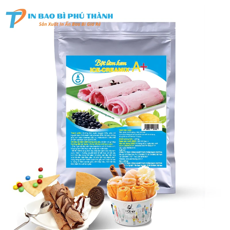 Bao bì bột làm kem có 3 lớp dày dặn