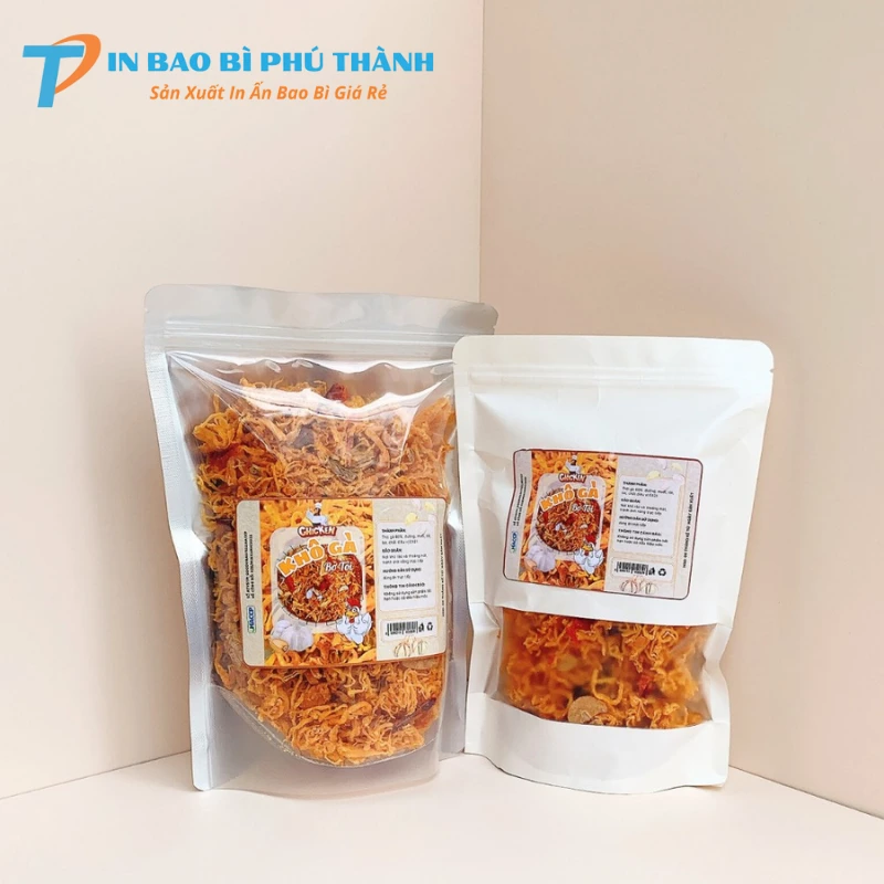 Bao bì cao cấp giữ trọn hương vị khô gà