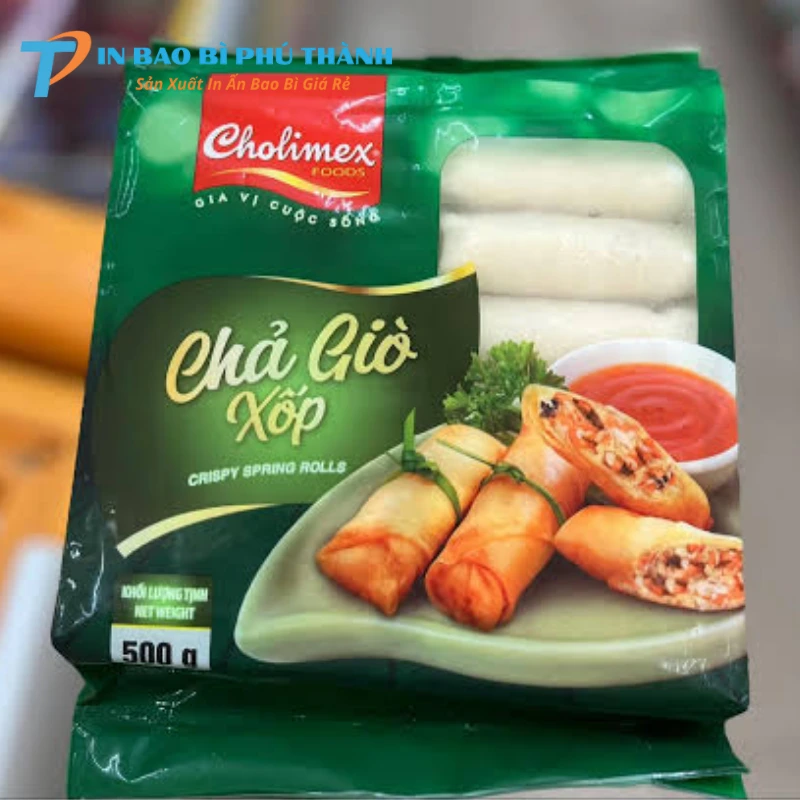 Bao bì chả giò đông lạnh hàn lưng 