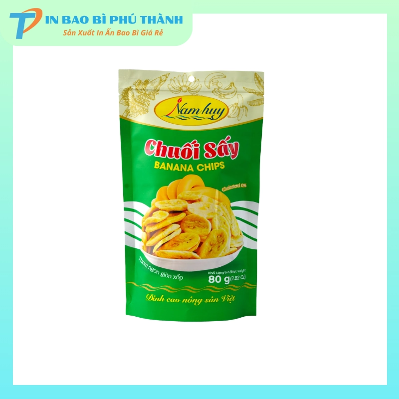 Bao bì chuối sấy in theo yêu cầu giá rẻ