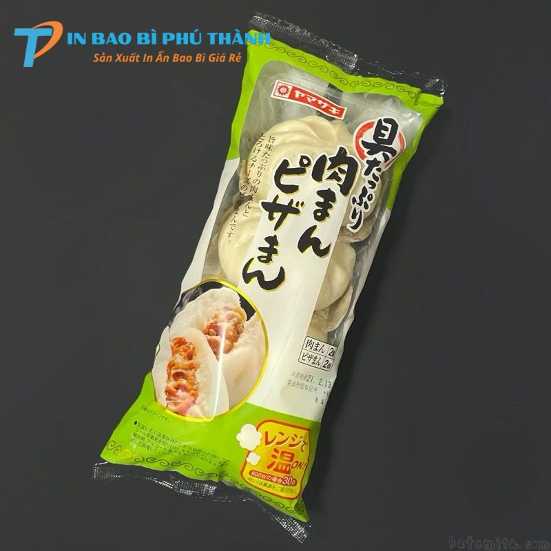 Bao bì đựng bánh bao hàn lưng giữa