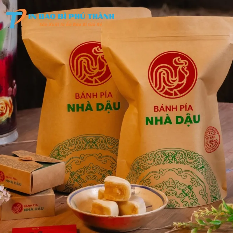 Bao bì đựng bánh pía có khoá zip tiện lợi