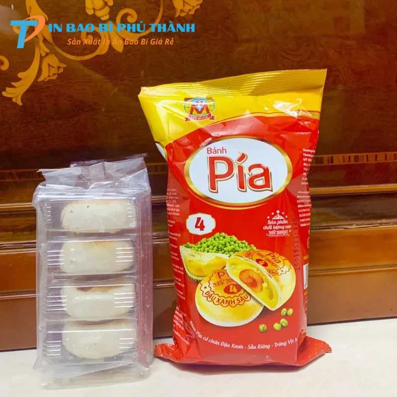 Bao bì đựng bánh pía hàn lưng phổ biến
