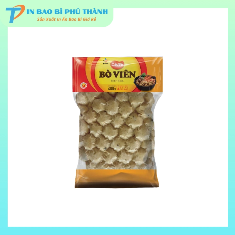 Bao bì đựng bò viên PA hút chân không