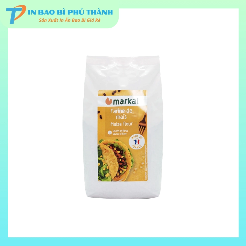 Bao bì đựng bột bắp 2 lớp trong suốt giá rẻ