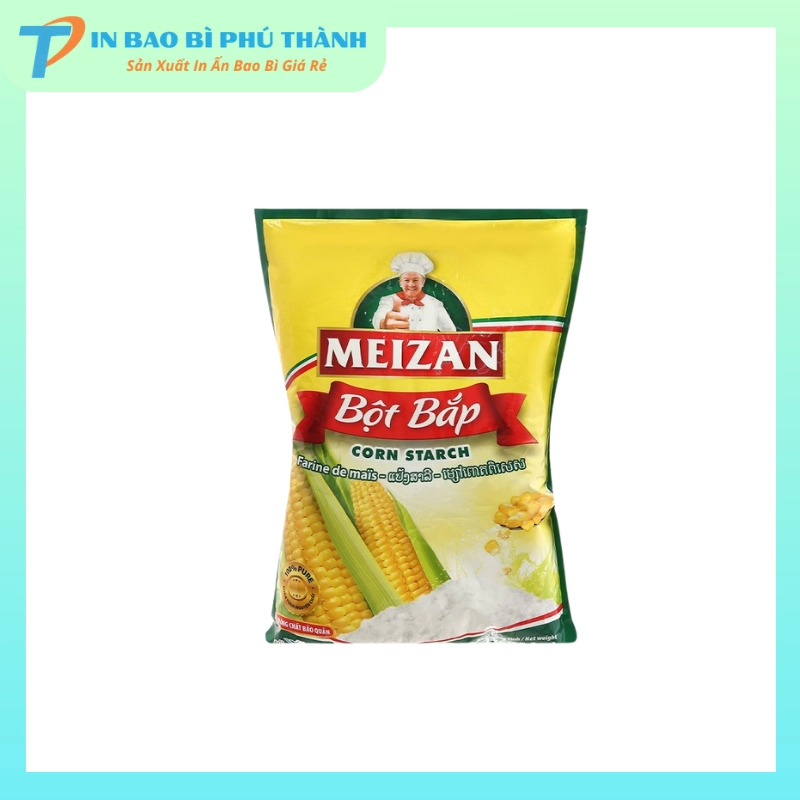 Bao bì đựng bột bắp màng ghép dày dặn