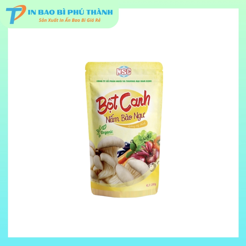 Bao bì đựng bột canh khoá zip cao cấp
