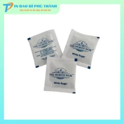 Bao bì đựng đường que thiết kế gói vuông