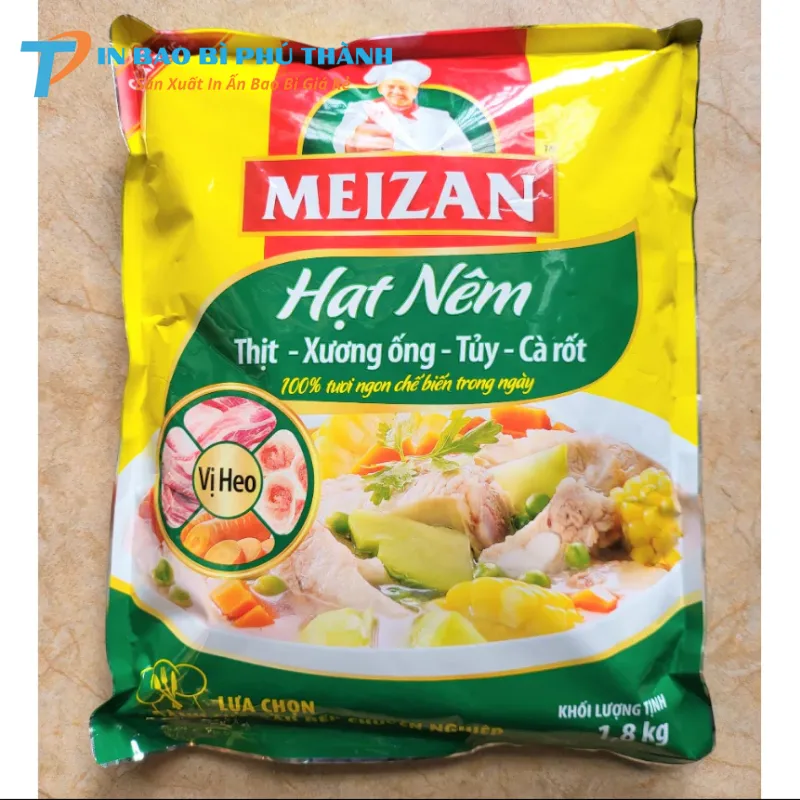 Bao bì đựng gia vị có 3 lớp dày dặn