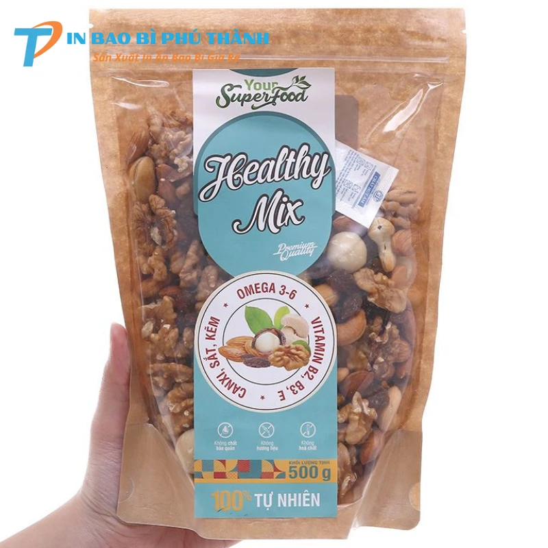 Bao bì đựng hạt dinh dưỡng có nhiều kích thước