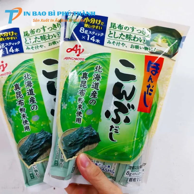Bao bì đựng hạt nêm in ấn sắc nét