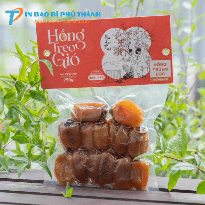 Bao bì đựng hồng sấy dẻo hút chân không