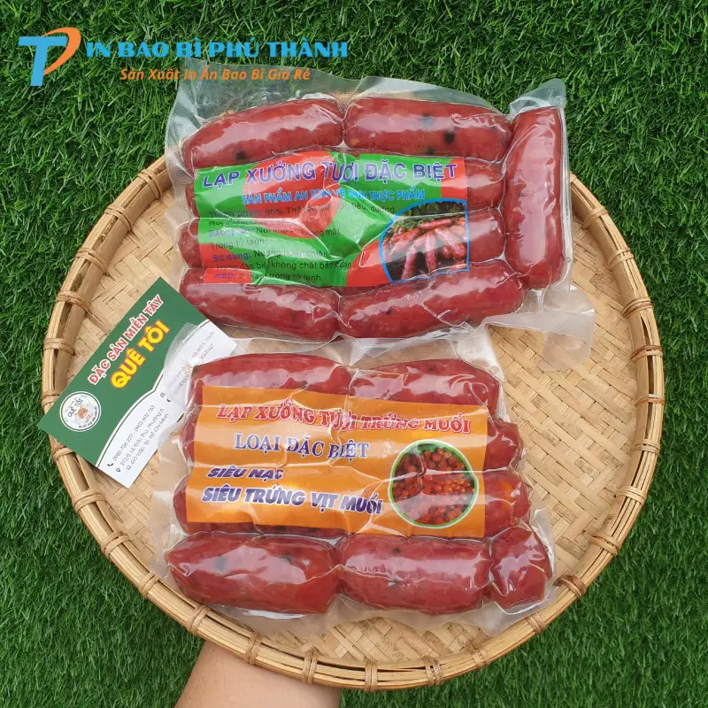 Bao bì đựng lạp xưởng có giá tùy vào chất liệu