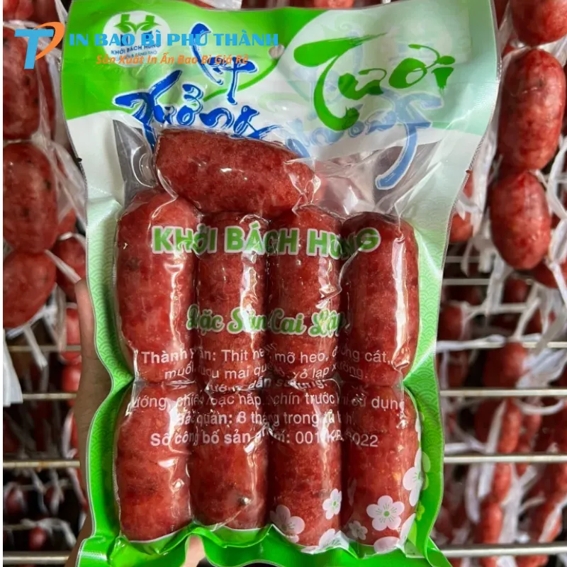 Bao bì đựng lạp xưởng màng PA/PE phổ biến