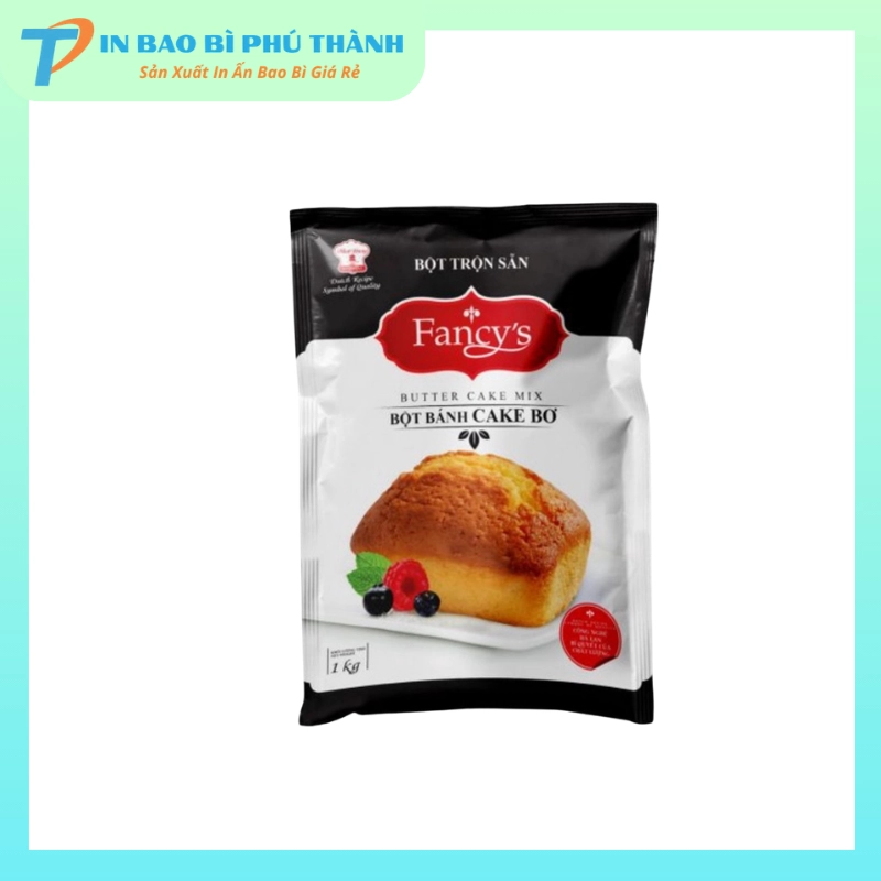 Bao bì ép 3 biên đựng bột bánh cao cấp