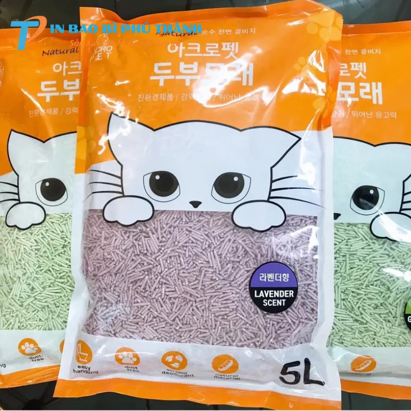 Bao bì ép 3 biến đựng khối lượng cát nhẹ