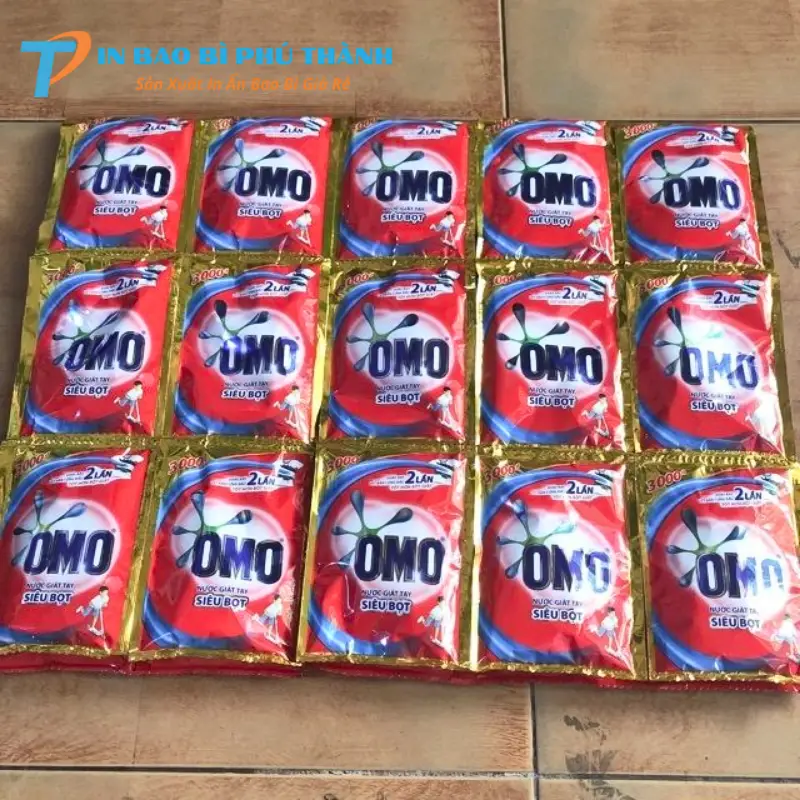 Bao bì ép 3 biên khối lượng nước giặt ít