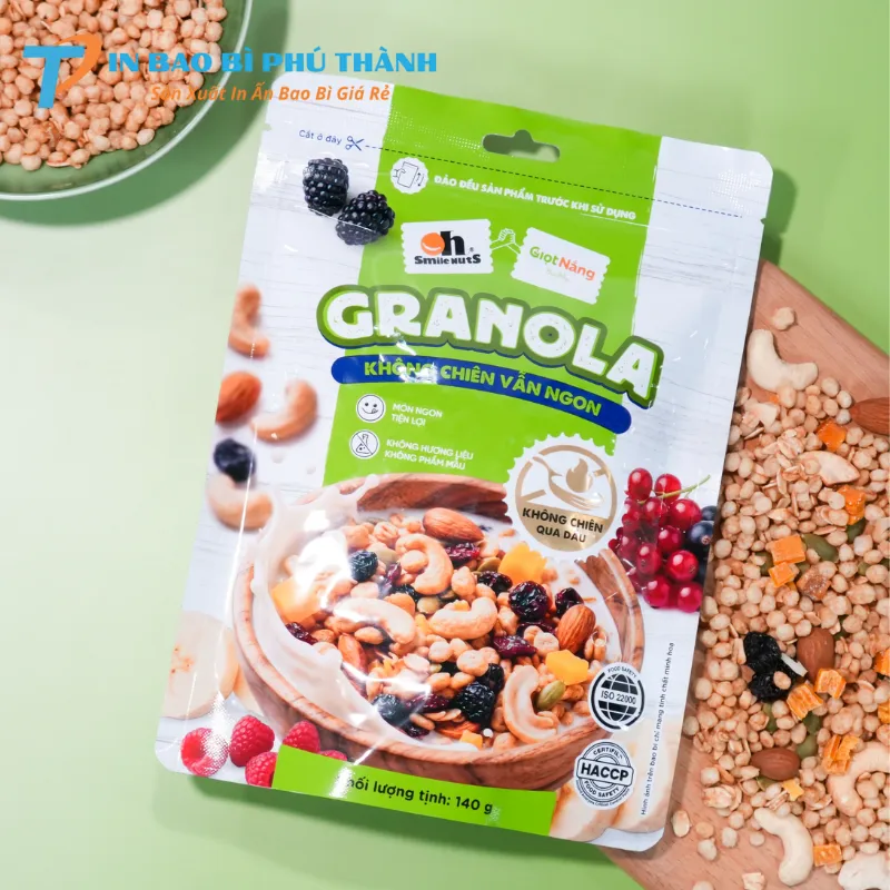 Bao bì giúp hạt dinh dưỡng giữ được độ giòn