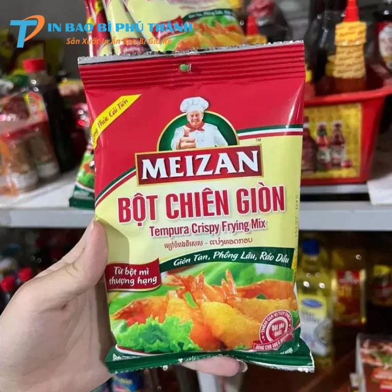 Bao bì hàn lưng đựng bột chiên giòn