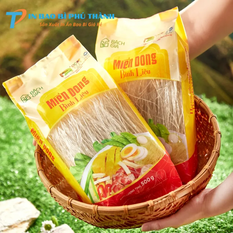 Bao bì hàn lưng giữa đựng miến khô