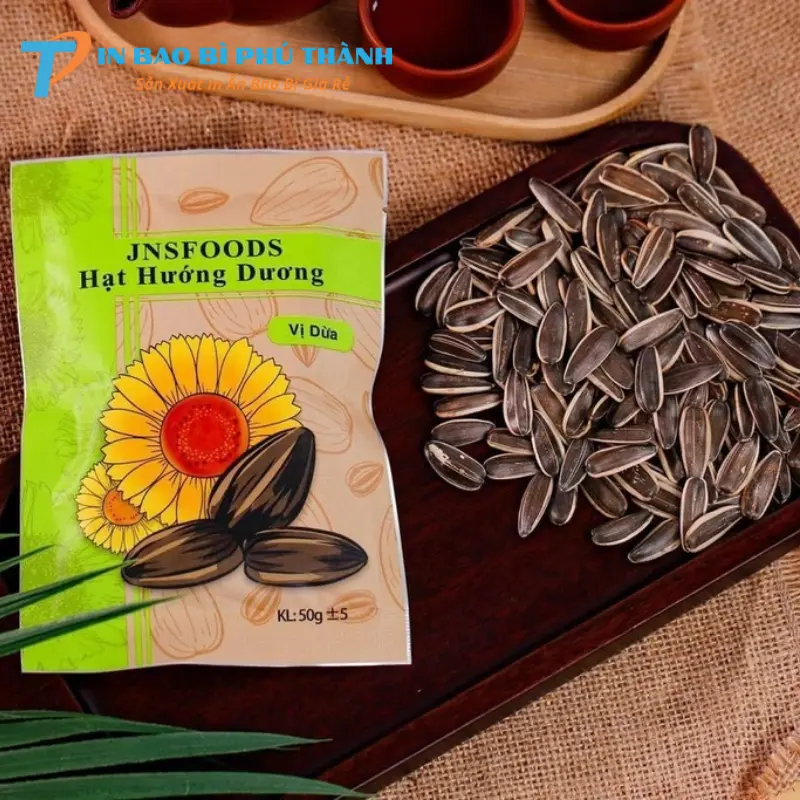 Bao bì hạt hướng dương in ấn sắc nét