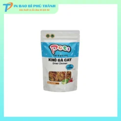 Bao bì khô gà cay màng ghép khoá zip tiện lợi
