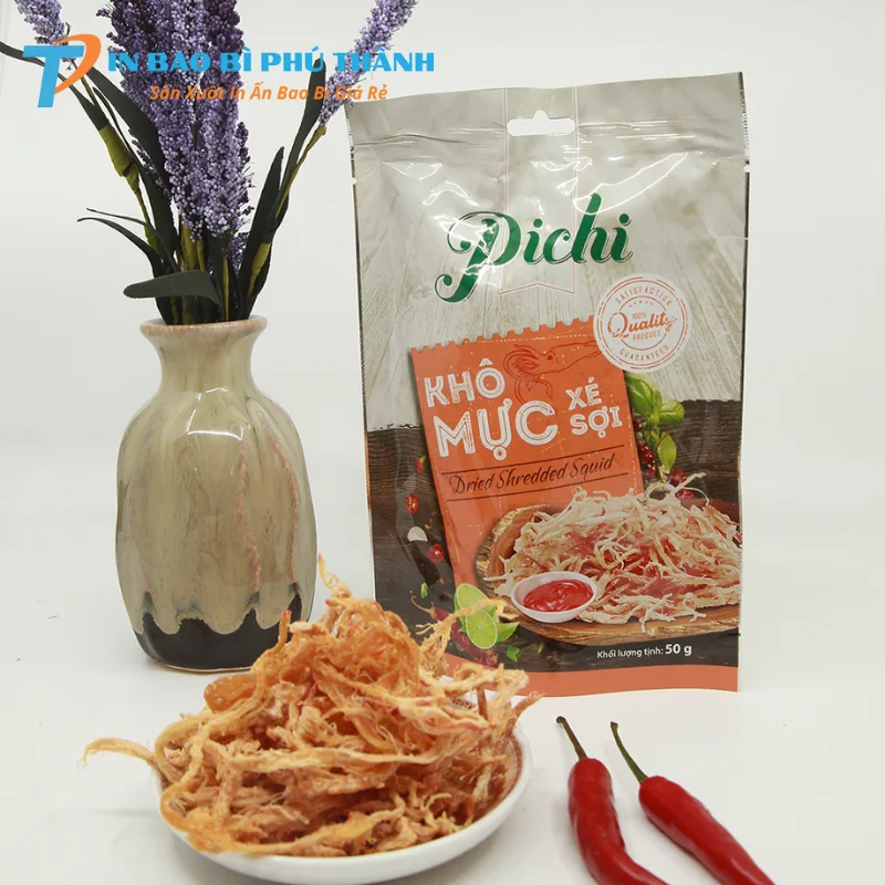 Bao bì khô mực xé sợi có 3 lớp dày dặn