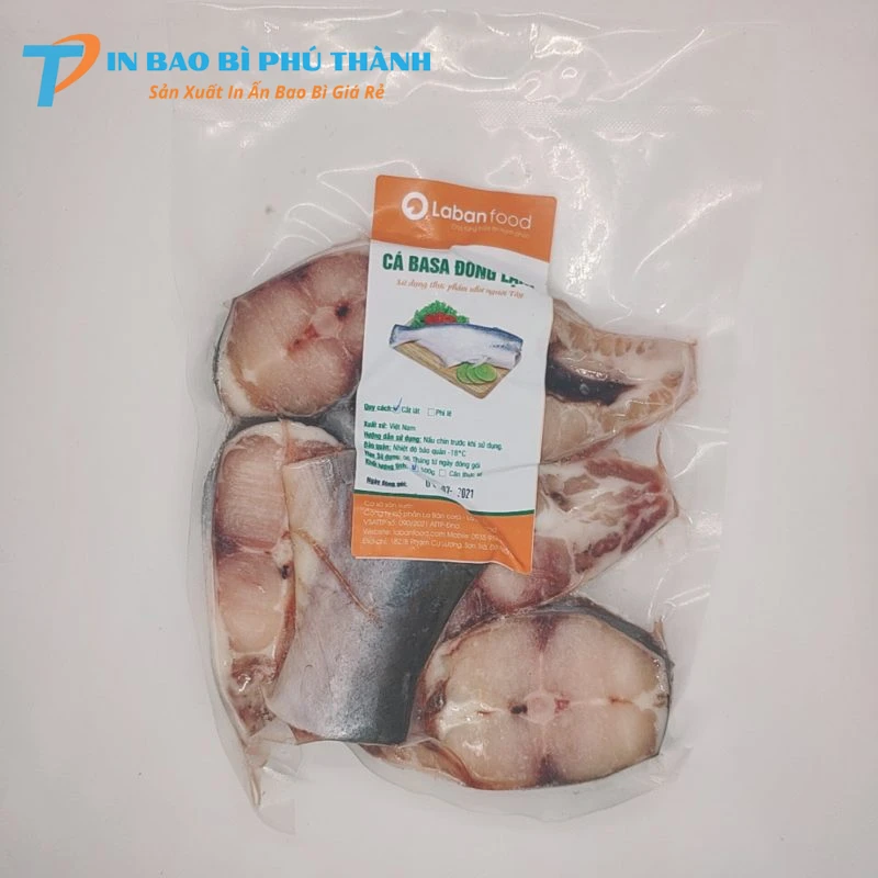 Bao bì PA/PE hút chân không đựng cá basa