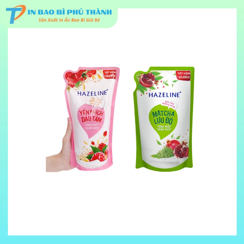 Bao bì sữa tắm in ấn sắc nét giá rẻ