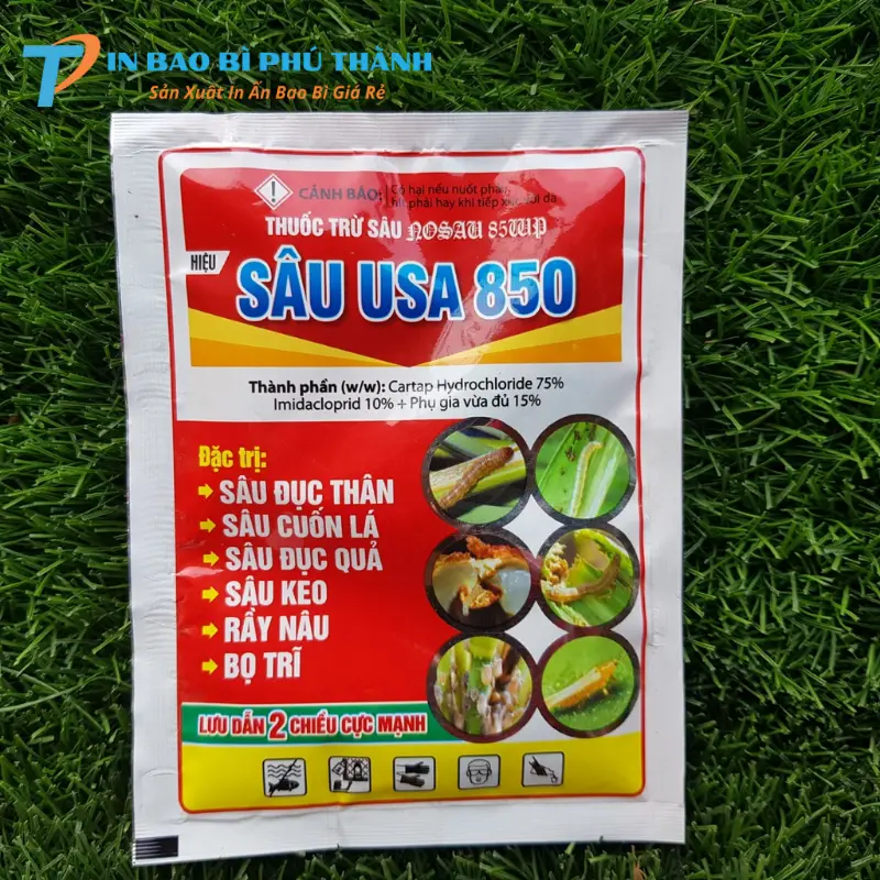 Bao bì thiết kế ép 3 biên đựng thuốc phổ biến