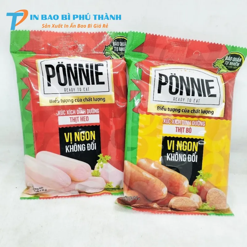 Bao bì xúc xích hàn lưng phổ biến