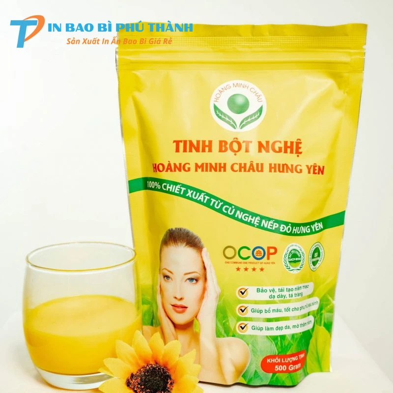 Bao bì zipper đựng tinh bột nghệ