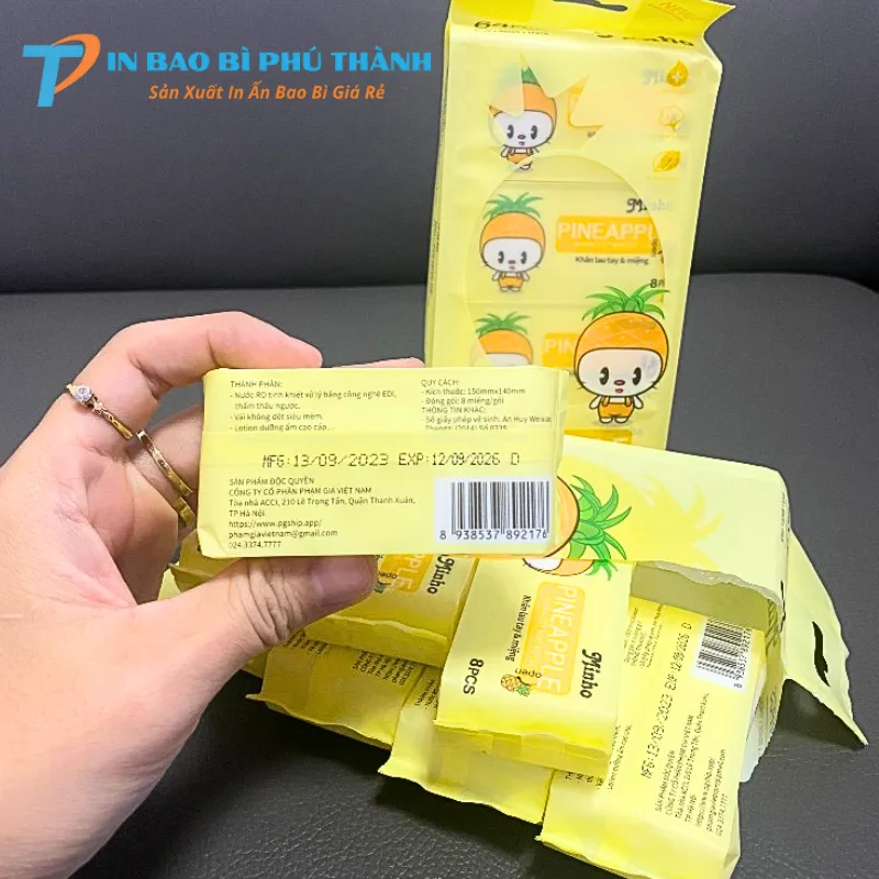 Đa dạng kích thước theo số lượng khăn ướt