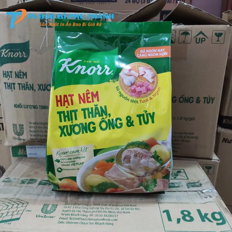 Đặt mua bao bì đựng hạt nêm chất lượng