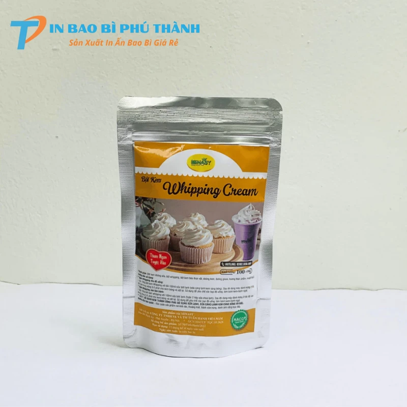 Giá bao bì bột làm kem phụ thuộc chất liệu