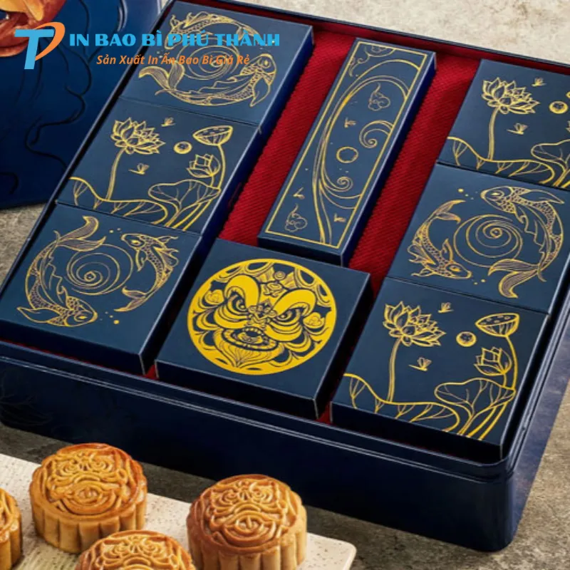 Hộp đựng bánh trung thu sang trọng
