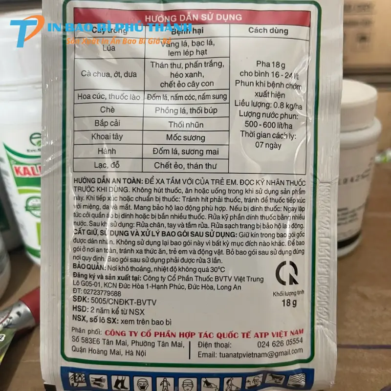 In đầy đủ thông tin sử dụng thuốc lên bao bì