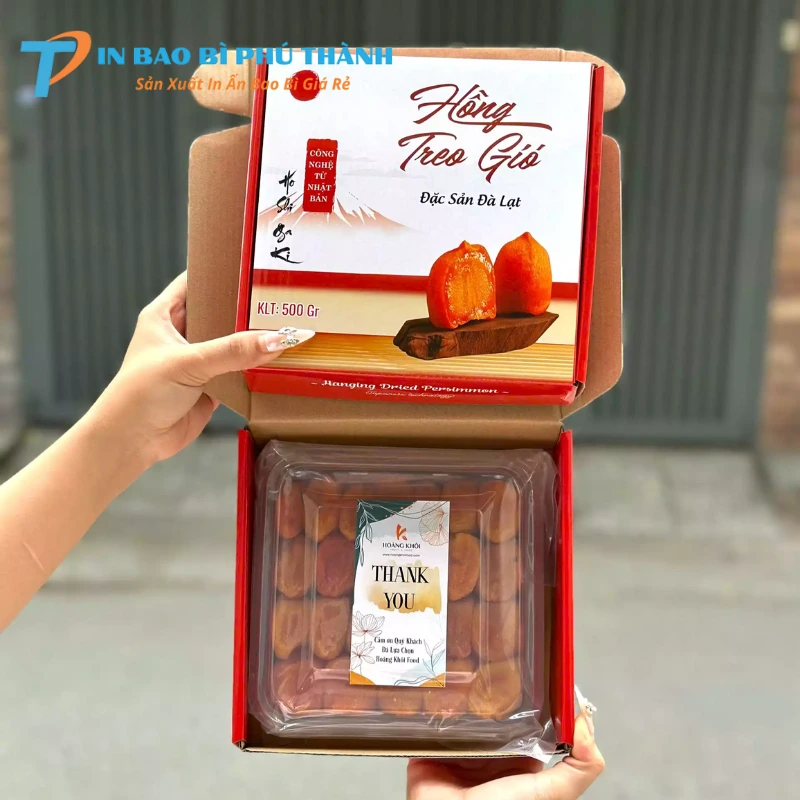 In thông tin hướng dẫn bảo quản hồng sấy dẻo