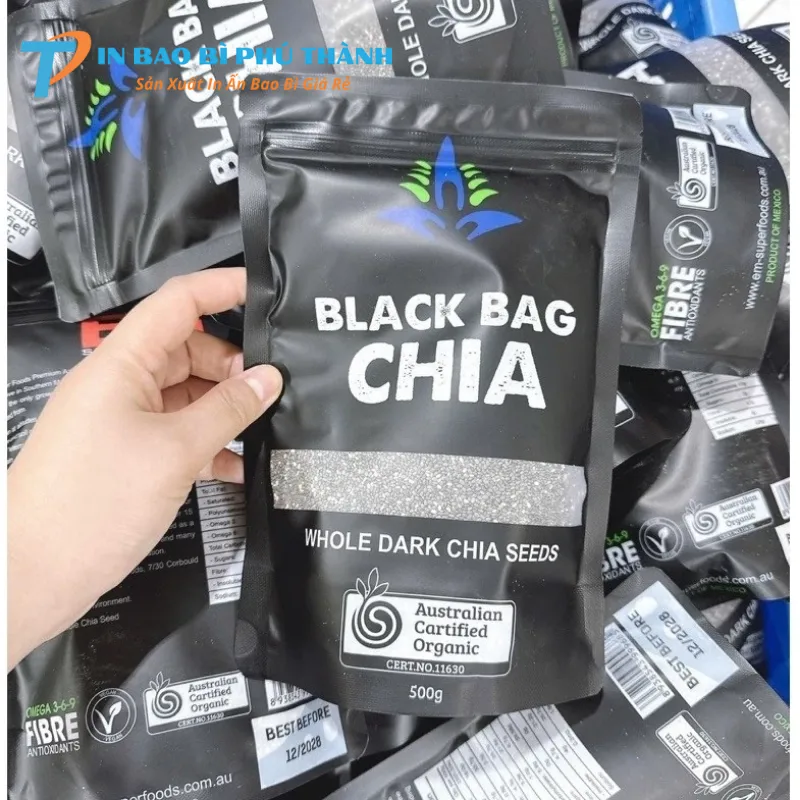 Lớp màng ngoài giúp bao bì hạt chia in ấn sắc nét