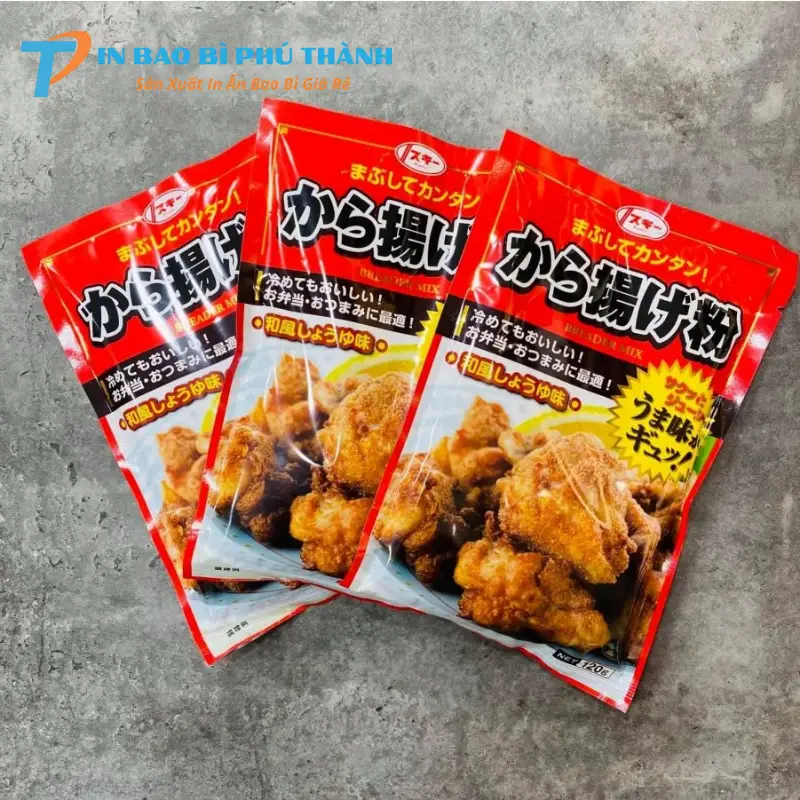 Sản xuất và in bao bì đựng bột chiên giòn giá rẻ
